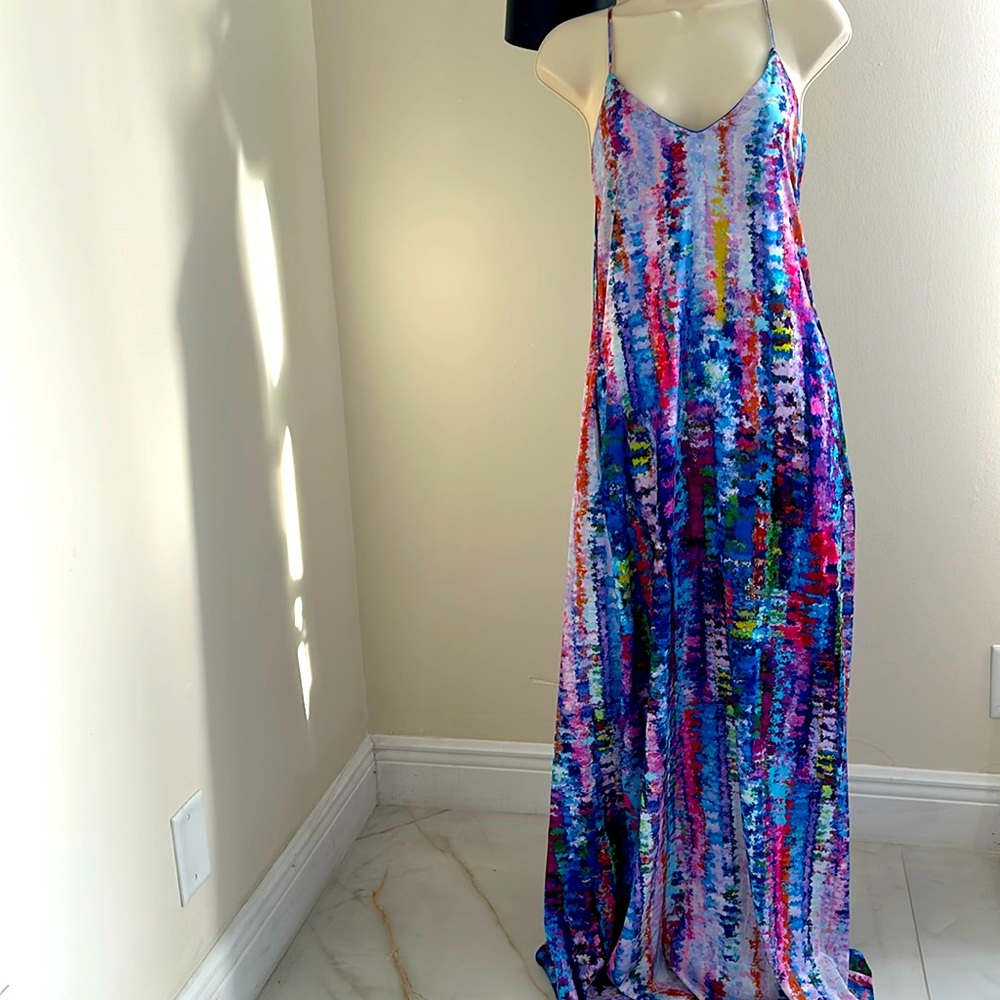Nicole Miller Flowy Maxi Dress Size Small